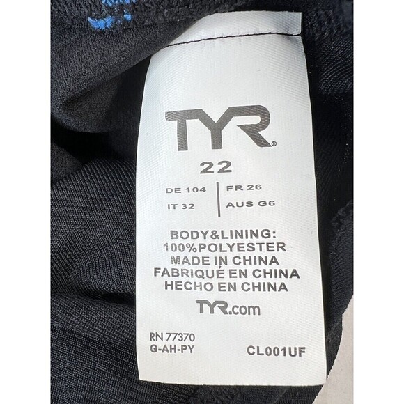 TYR Durafast YOUTH Alliance Splice DiamondBack 1pc Swimsuit Blue Size 22 (6/6X) - Picture 5 of 8